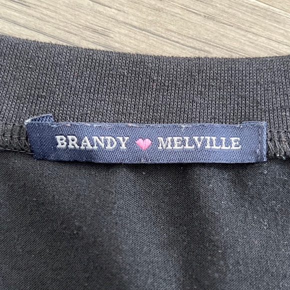 Brandy Melville black mesh detail tshirt - Picture 5 of 5